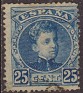 Spain 1901 Alfonso XIII 25 CTS Azul Edifil 248. 248 u. Subida por susofe